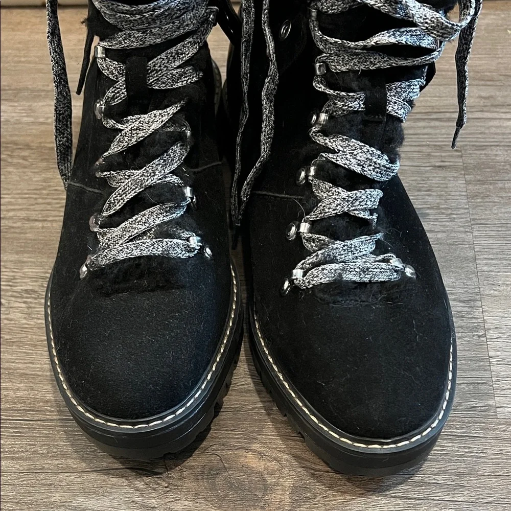 NWOT TIME and TRU Black Faux Suede Hiking Style with Memory foam Boots 10 - Picture 5 of 10